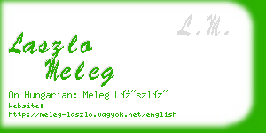 laszlo meleg business card